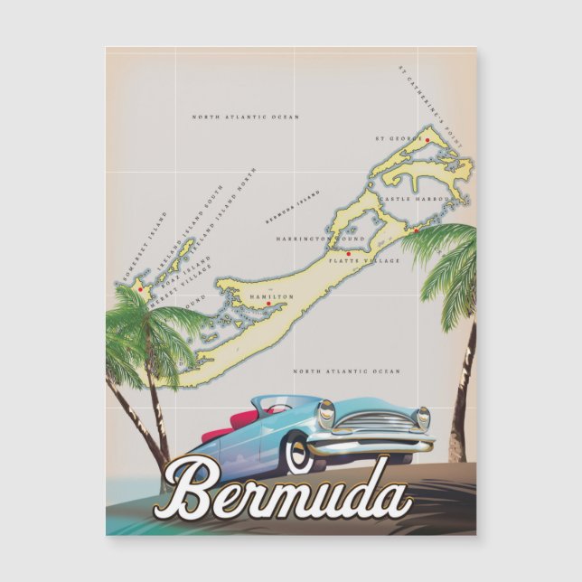 Bermuda vintage resemålningaffisch (Framsida)