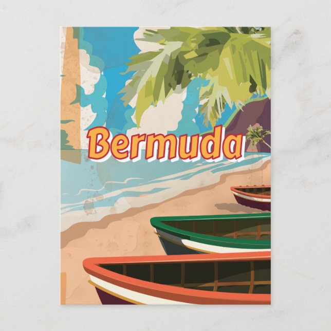 Bermuda Vintage-resemapp Vykort (Framsida)