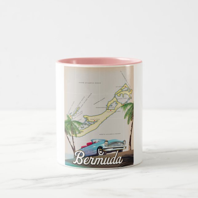 Bermuda vintage resemappellat Två-Tonad mugg (Center)
