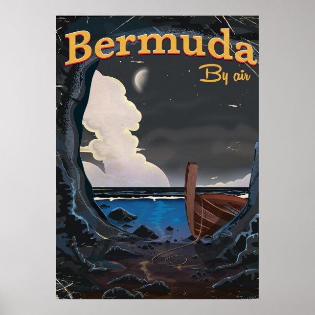 Bermuda vintage reseskylt poster (Framsidan)
