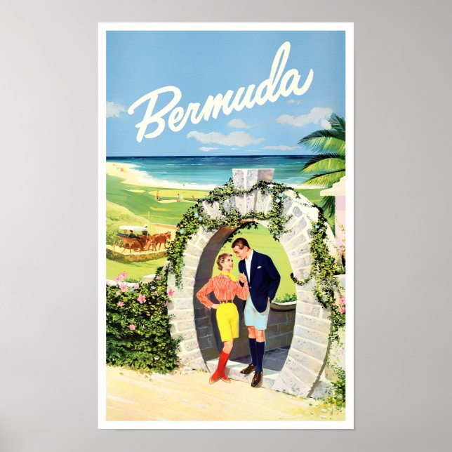 Bermuda vintage resor poster (Framsidan)