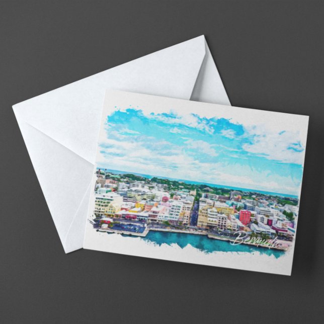 Bermuda Vintage resor Vykort (bermuda panorama view travel postcard)