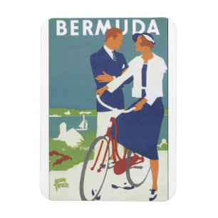 Bermuda vintage resoraffisch magnet