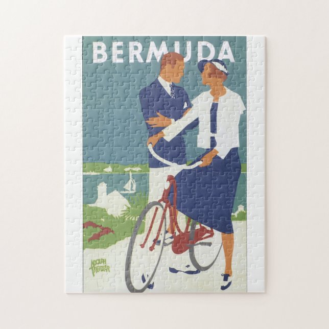 Bermuda vintage resoraffisch pussel (Vertikal)