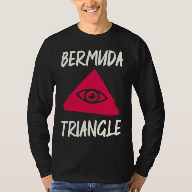 Bermudatriangelns forskning oceanen Bermudatriange T Shirt (Framsida)