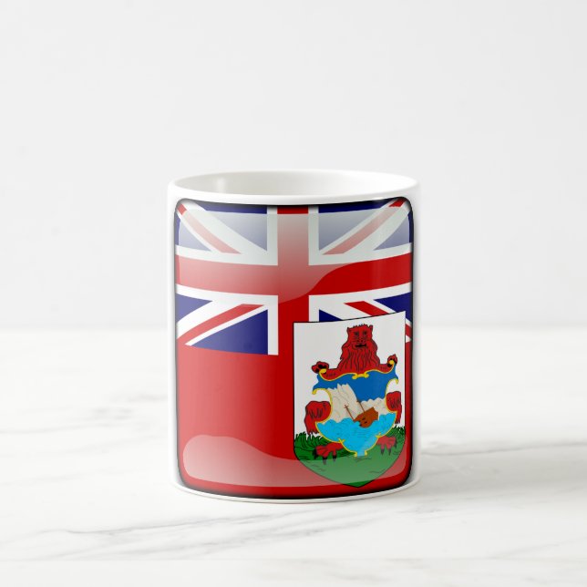 Bermudian glansig flagga kaffemugg (Center)