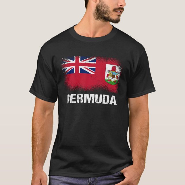 Bermudisk flagga Bermuda  2 T Shirt (Framsida)