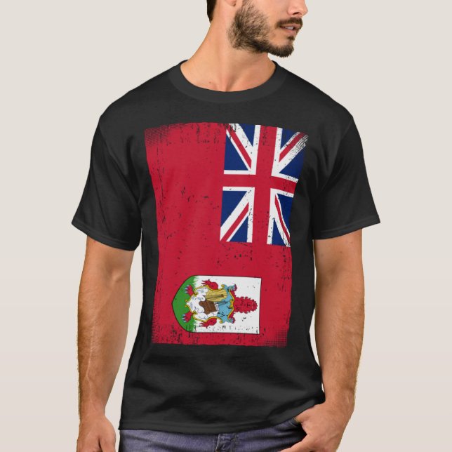 Bermudisk flagga Bermuda T Shirt (Framsida)