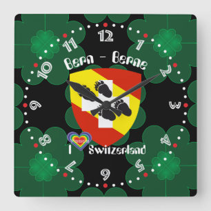 Bern Berne Berna Schweiz Suisse Svizra Uhr Fyrkantig Klocka