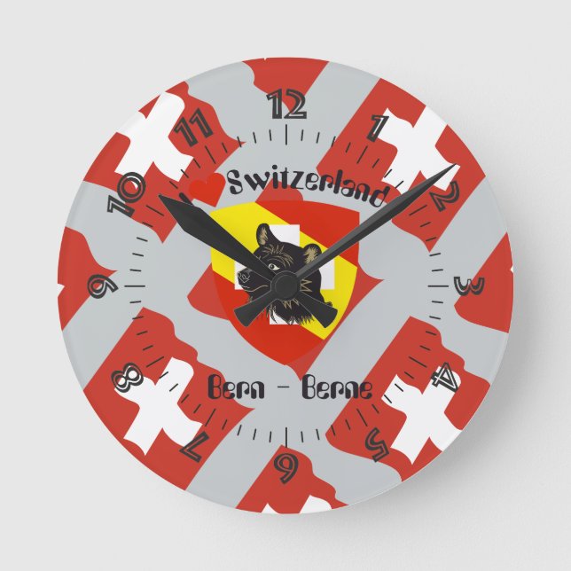 Bern Berne Berna Schweiz Suisse Svizra Uhr Rund Klocka (Framsida)