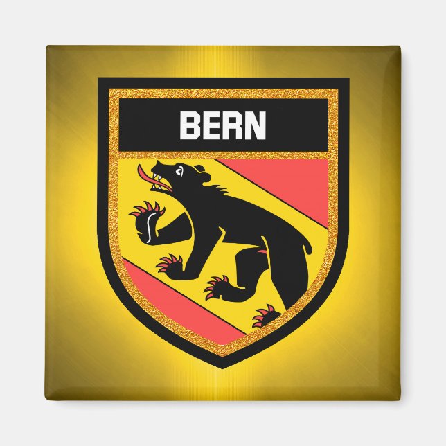 Bern Flagga Magnet (Framsidan)