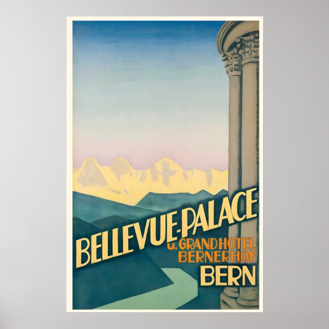 Bern Grandhotel Bernerhof Bellevue-Palace Poster (Framsidan)