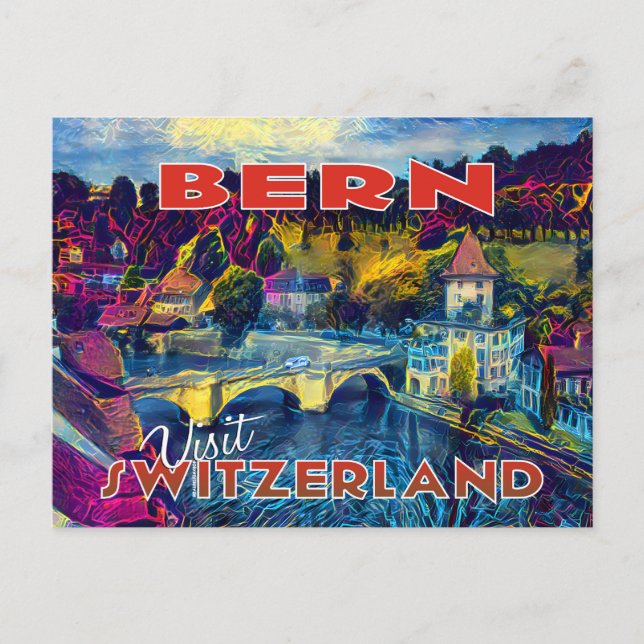 Bern, huvudstad i Schweiz Vykort (Framsida)