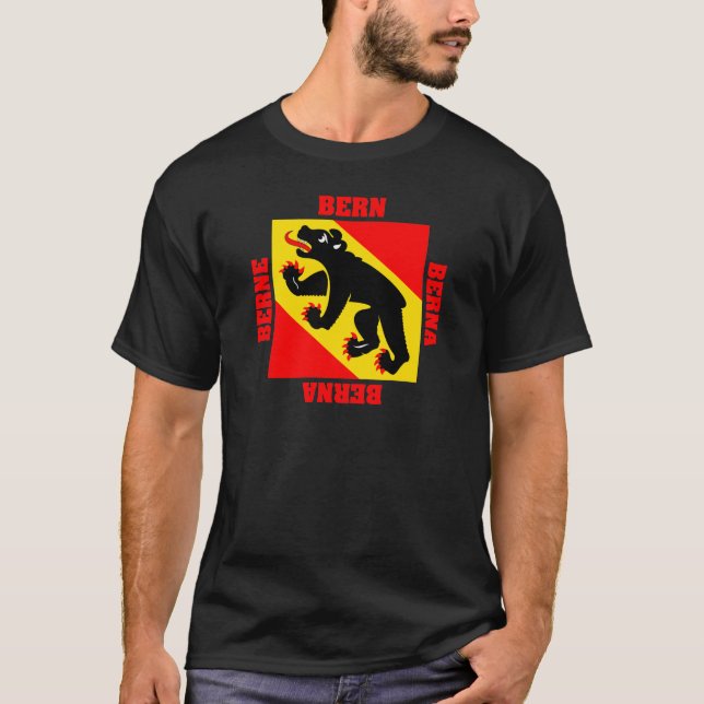 Bern Schweitz Cantonflagga T-shirt (Framsida)