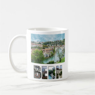 Bern Schweitz schweizisk fotoAare flod Kaffemugg