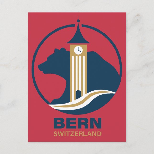 Bern Schweiz Europa Vykort (Framsida)