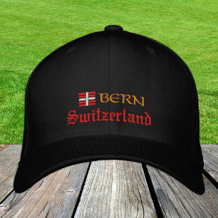 Bern & Schweiz mode/schweiziska Flagga Broderad Keps