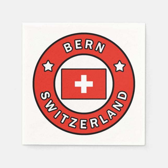 Bern Schweiz Pappersservett (Framsidan)