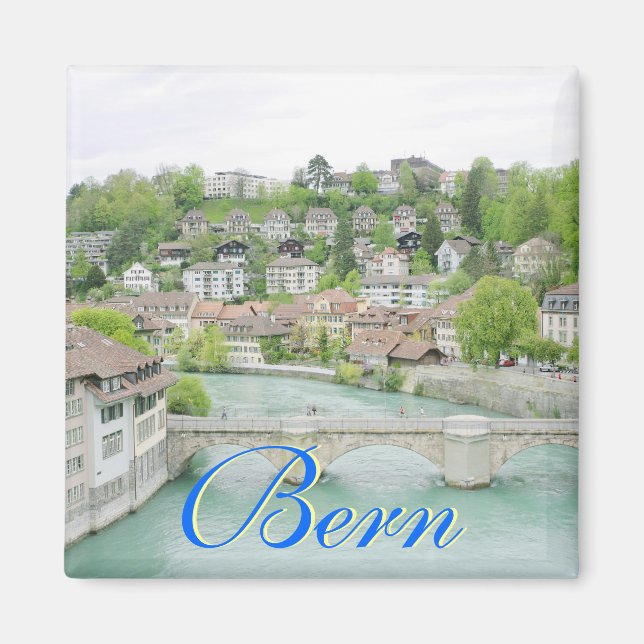Bern, Schweiz Square Magnet (Framsidan)