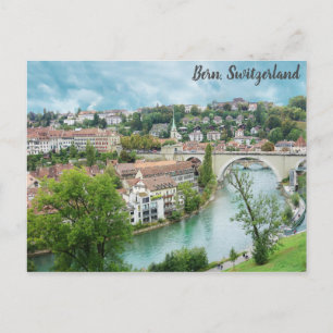 Bern Schweiz Swiss Travel Photo Aare River Vykort