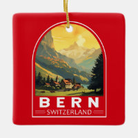 Bern Schweiz Travel Art Vintage