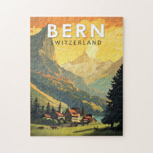 Bern Schweiz Travel Art Vintage Pussel
