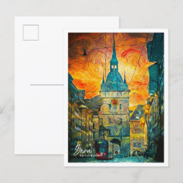 Bern Schweiz vackra Oil Paint Ligcape Vykort