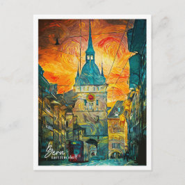 Bern Schweiz vackra Oil Paint Ligcape Vykort