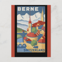Bern Schweiz Vintage resor Poster Vykort