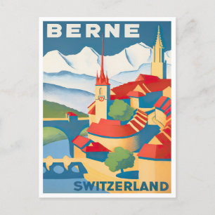 Bern Schweiz vintage resor vykort