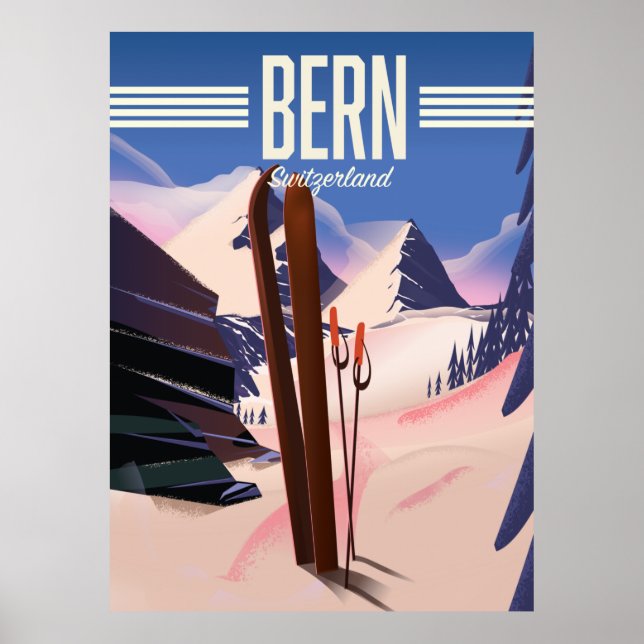 Bern Switzerland ski poster (Framsidan)