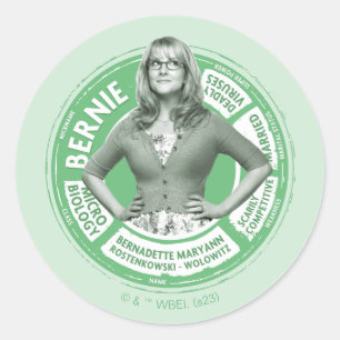 Bernadette Info Graphic Runt Klistermärke