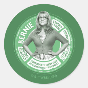 Bernadette Info Graphic Runt Klistermärke