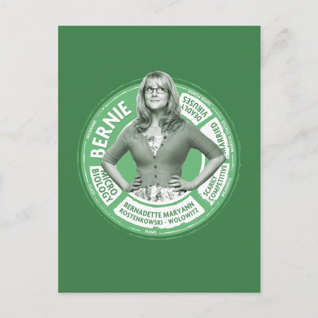 Bernadette Info Graphic Vykort (Framsida)