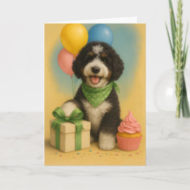 Bernadoodle Birthday Kort