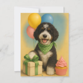 Bernadoodle födelsedag vykort
