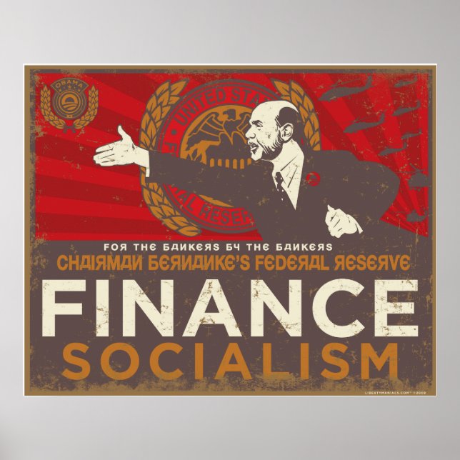 Bernankes finanssocialism Poster (Framsidan)