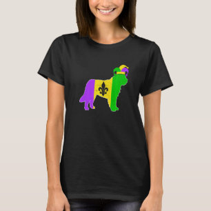 Bernard Hund Mardi Gras Carnivals Funny Puppy Jest T Shirt