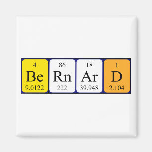 Bernard Periard bord namn magnet