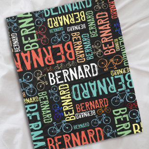 Bernard Repeat Colorful Namn och Bikes Fleecefilt