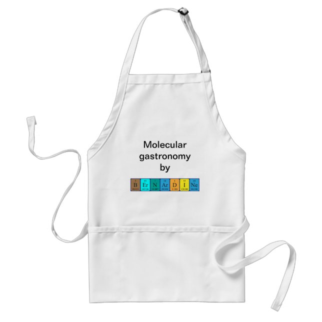 Bernardine Periodiska bord namn apron Förkläde (Framsidan)