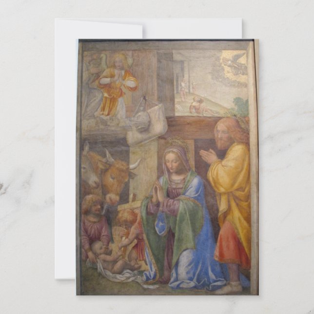 Bernardino Luini - Nativitet och annonsering till Inbjudningar (Framsida)