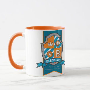 Bernardo brev B vapensköld orange namn, vilket inn Mugg
