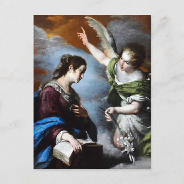 Bernardo Strozzi The Annunciation Vykort (Framsida)