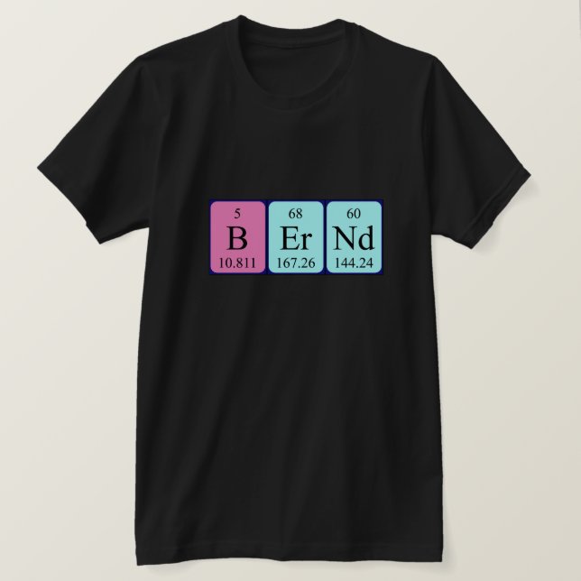 Bernd Periodiska bord namn-skjorta Tee Shirt (Design framsida)