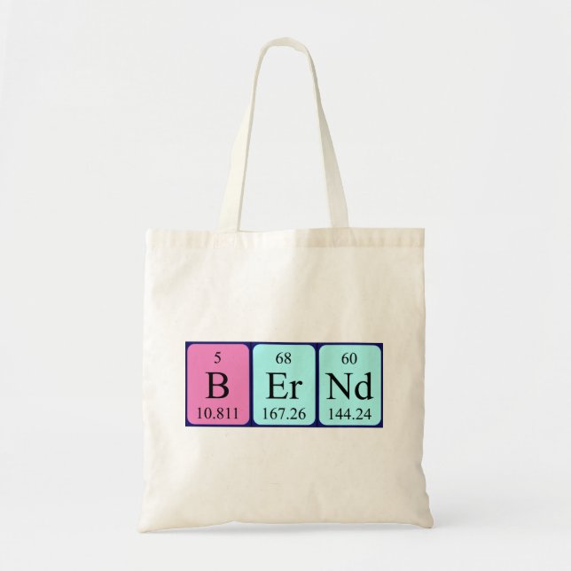Bernd Periote bord namn tote bag Tygkasse (Framsidan)