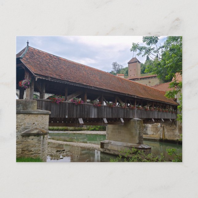 Berne Bridge, Fribourg, Schweiz Vykort (Framsida)