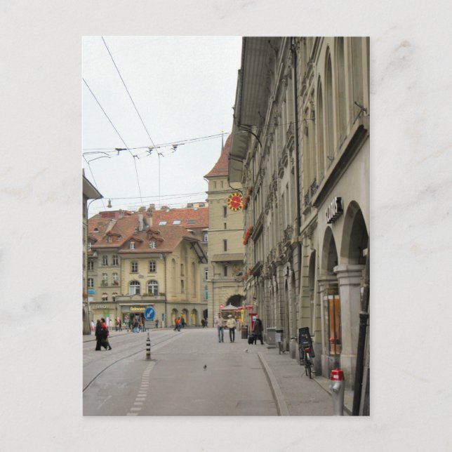Berne old city - Arcades och clocktower Vykort (Framsida)
