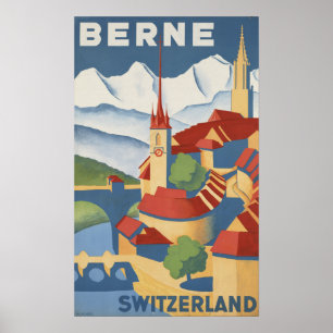 Berne Schweitz vintage resoraffisch Poster