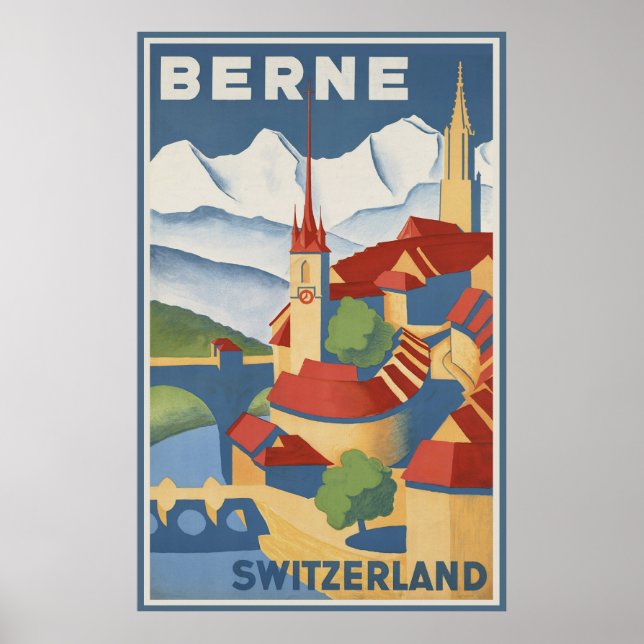 Berne Schweiz Poster (Framsidan)